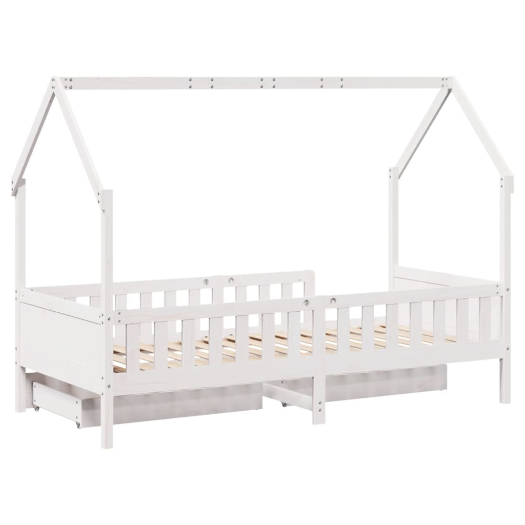 vidaXL Giroletto Bambini con Cassetti 80x200 cm Legno Massello di Pino