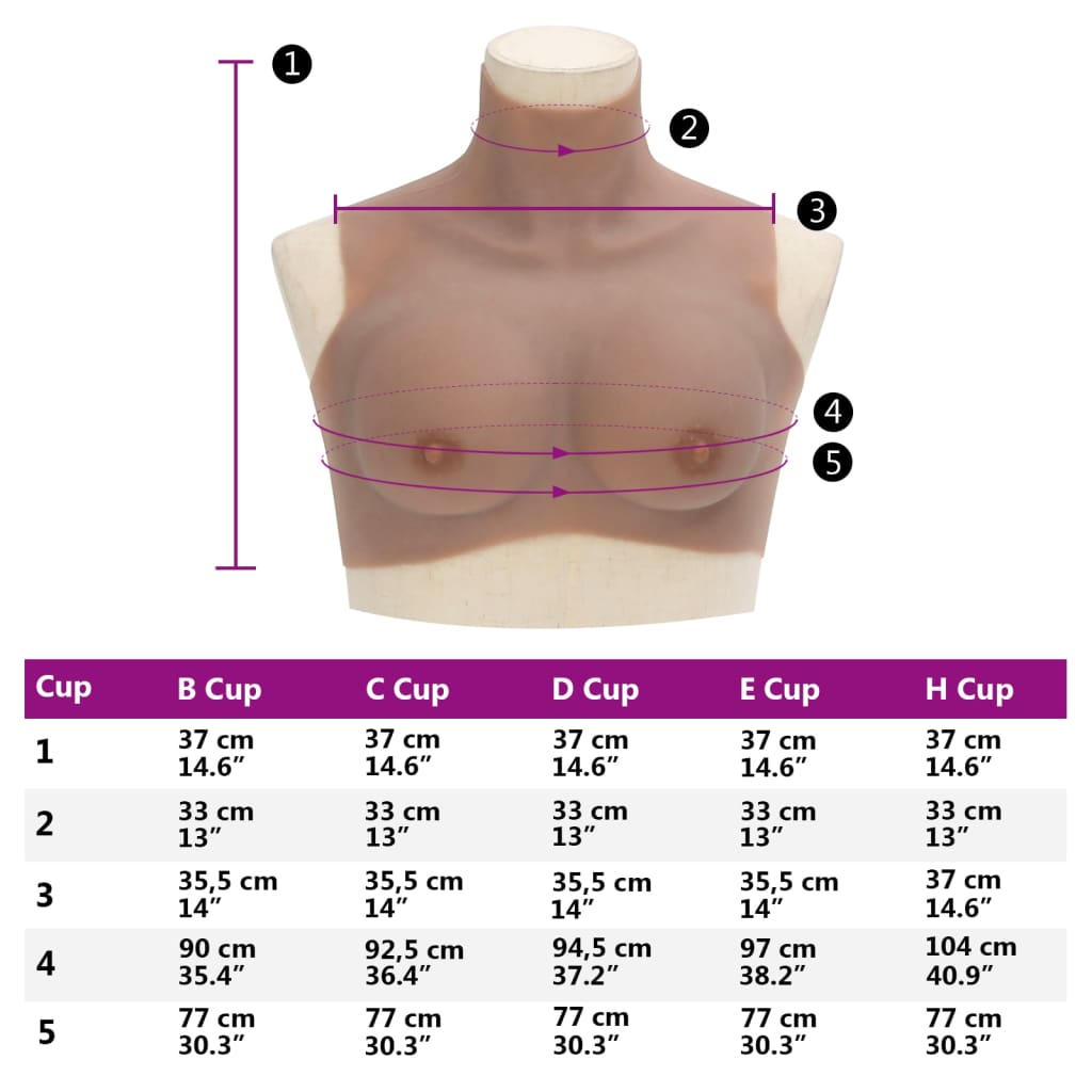 vidaXL Corpetto in Silicone Abbronzato Coppa B