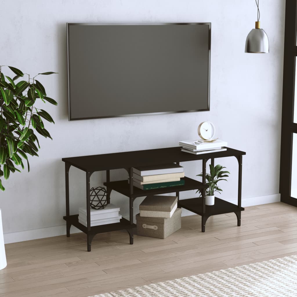 vidaXL Mobile Porta TV Nero 102x35x45,5 cm in Legno Multistrato