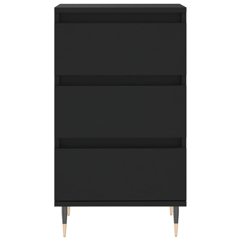 vidaXL Credenza Nera 40x35x70 cm in Legno Multistrato