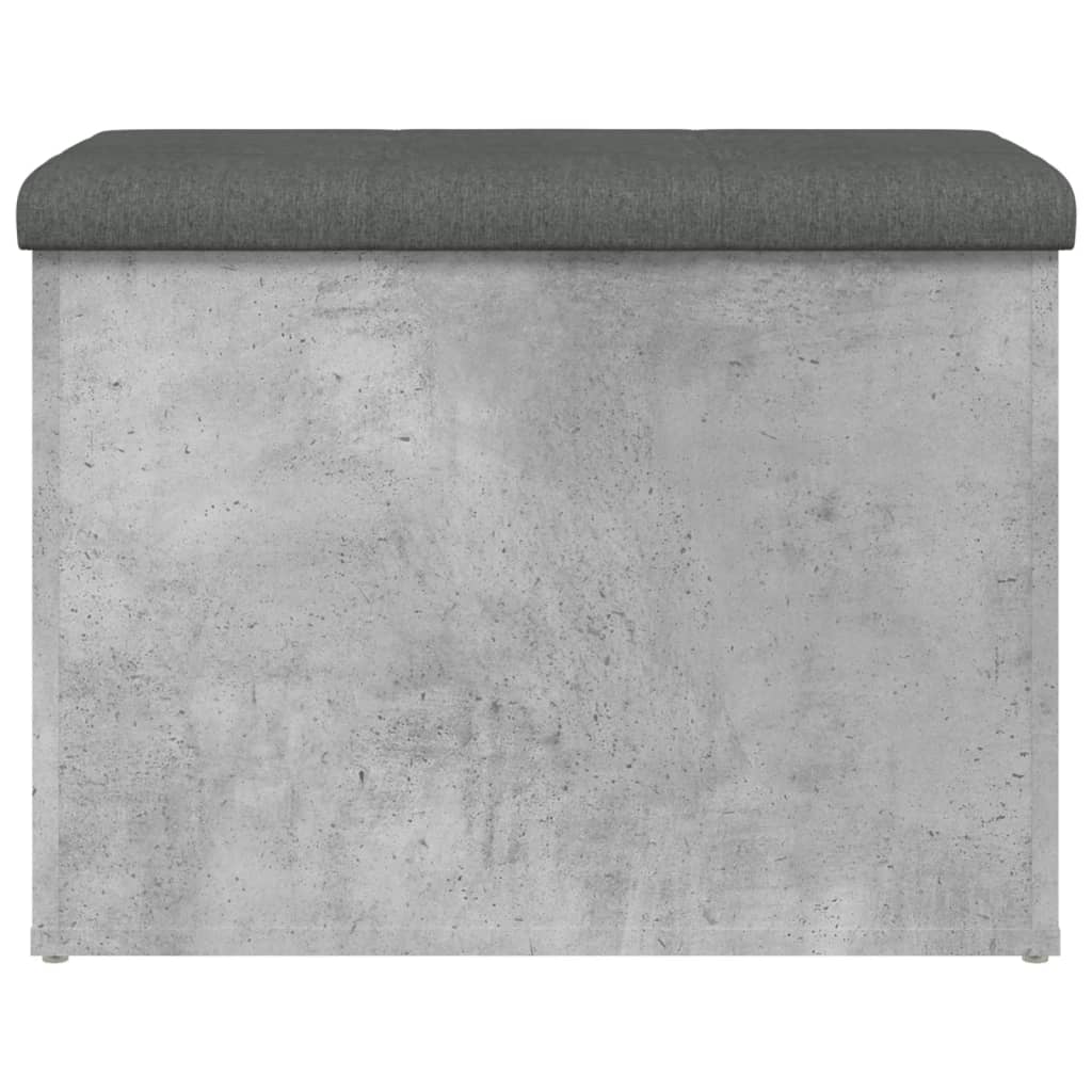 vidaXL Panca Portaoggetti Grigio Cemento 62x42x45 cm Legno Multistrato