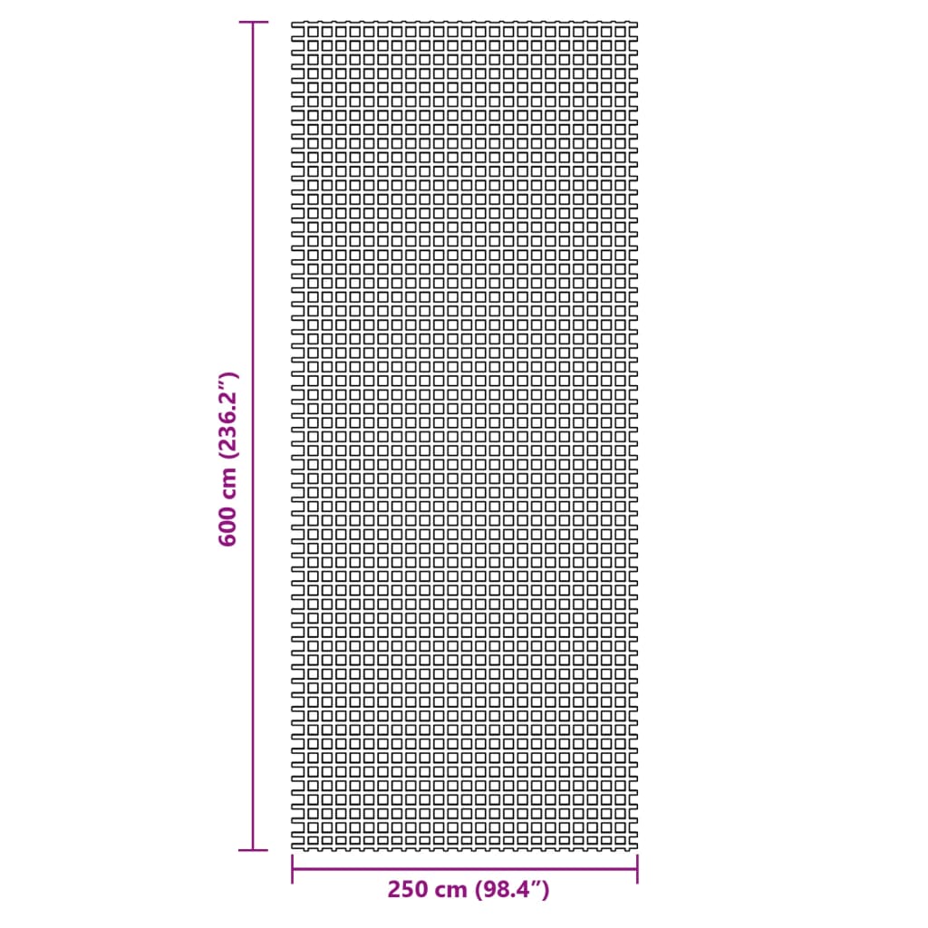 vidaXL Tappeto da Campeggio Blu 6x2,5 m