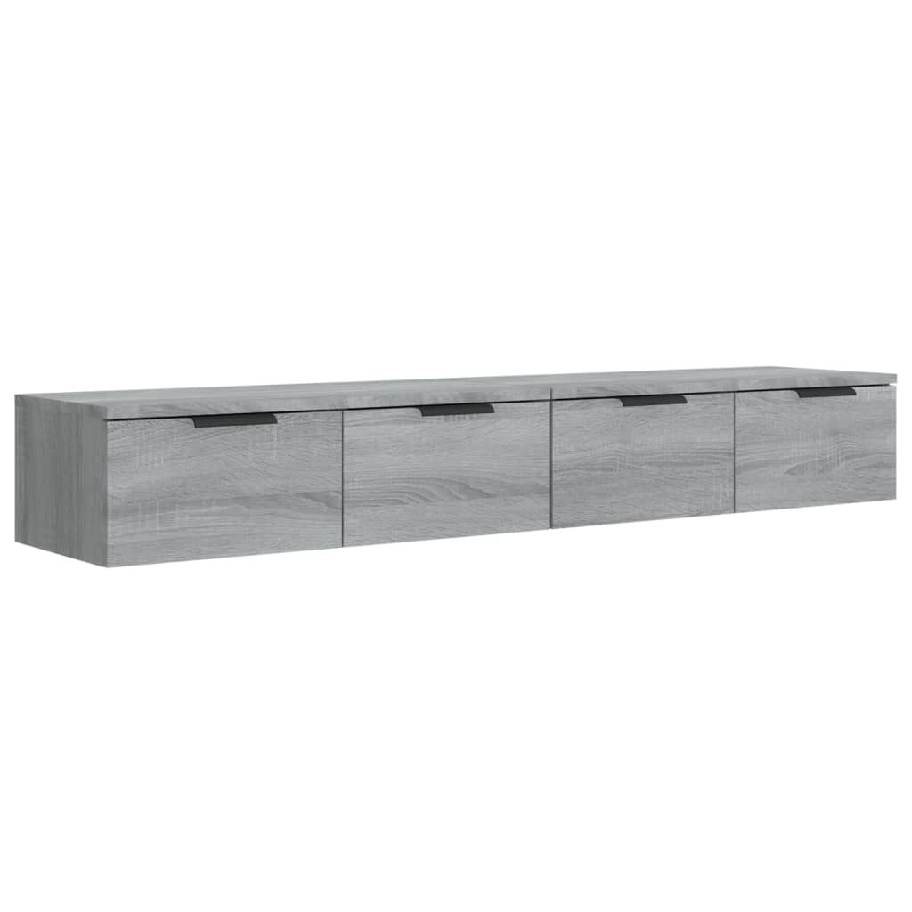 vidaXL Mobili Pensili 2 pz Grigio Sonoma 68x30x20 cm Legno Multistrato