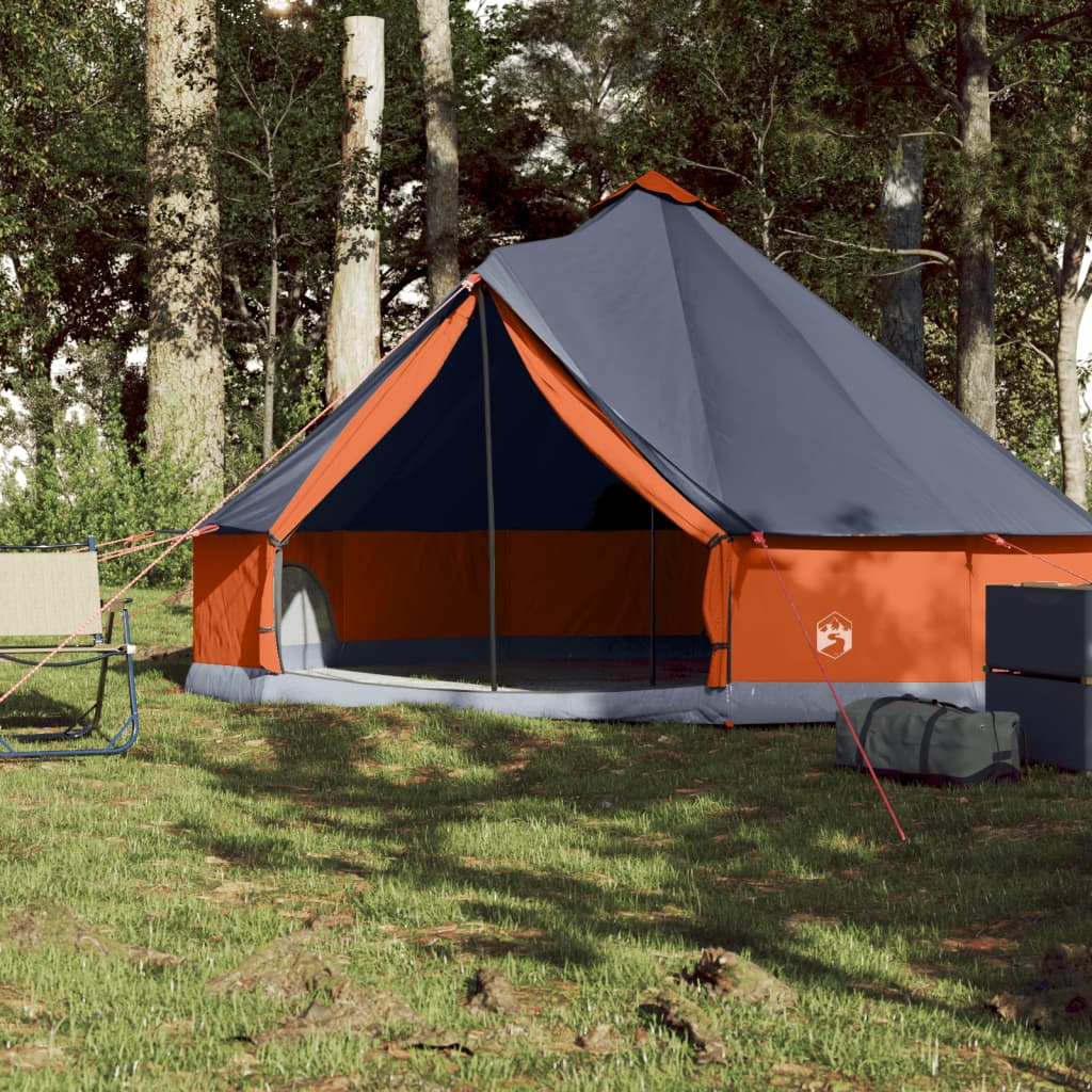 vidaXL Tenda Familiare Tipi 6 Persone Grigia e Arancione Impermeabile