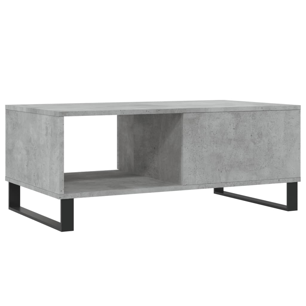 vidaXL Tavolino Salotto Grigio Cemento 90x50x36,5 cm Legno Multistrato