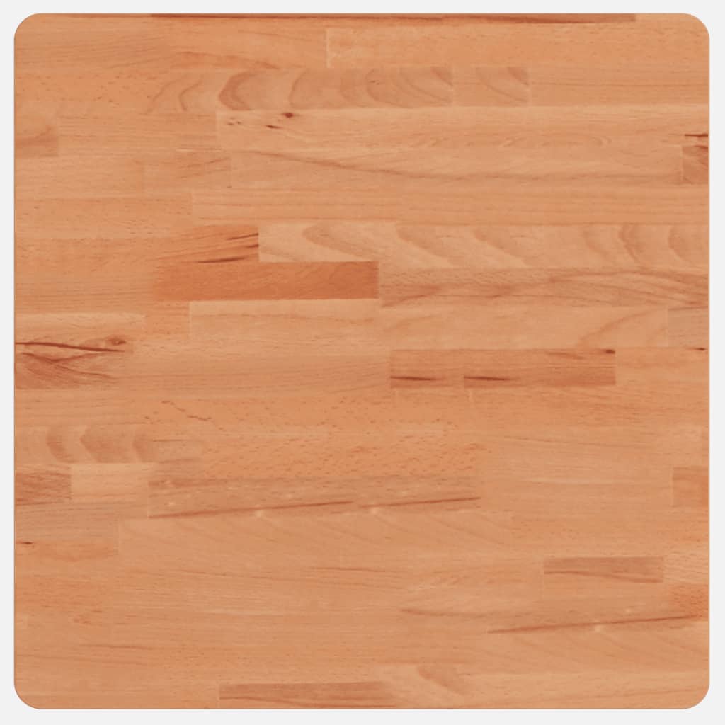 vidaXL Piano per Tavolo 50x50x4 cm Quadrato Legno Massello di Faggio