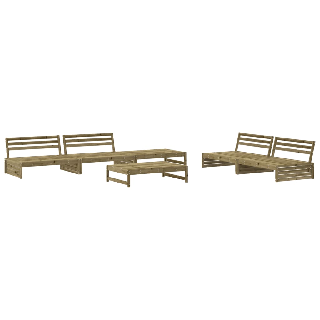 vidaXL Set Divani da Giardino 6pz con Cuscini Legno Impregnato di Pino