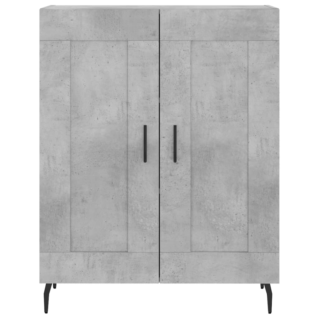 vidaXL Credenza Grigio Cemento 69,5x34x180 cm in Legno Multistrato