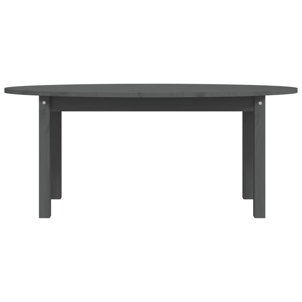 vidaXL Tavolino da Salotto Grigio 110x55x45 cm Legno Massello di Pino