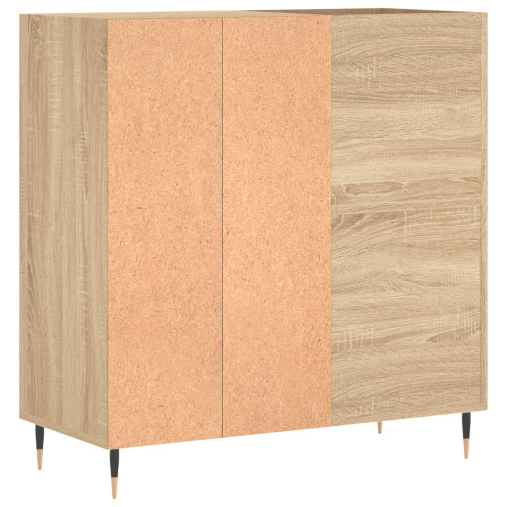 vidaXL Mobile Porta Dischi Rovere Sonoma 84,5x38x89 Legno Multistrato