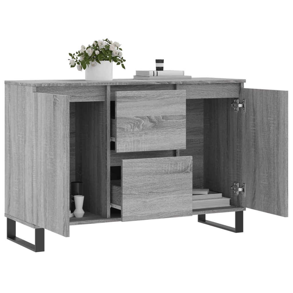 vidaXL Credenza Grigio Sonoma 104x35x70 cm in Legno Multistrato