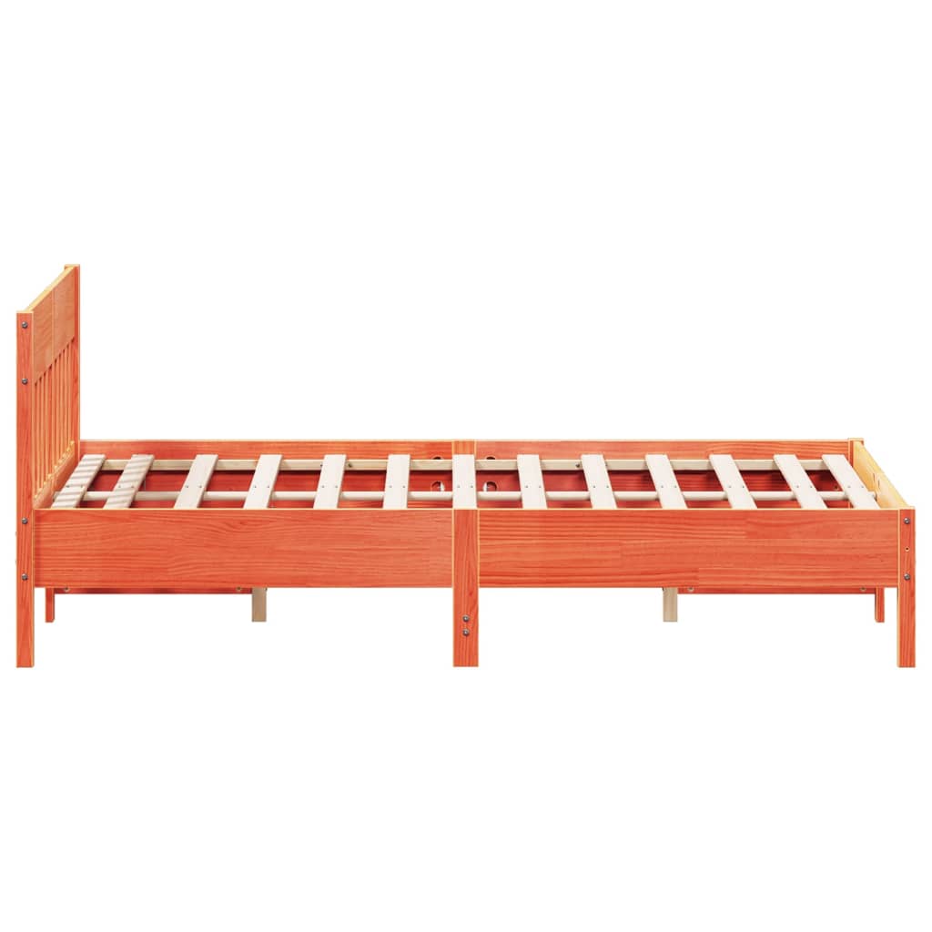 vidaXL Letto senza Materasso Marrone Cera 140x190 cm in Legno di Pino