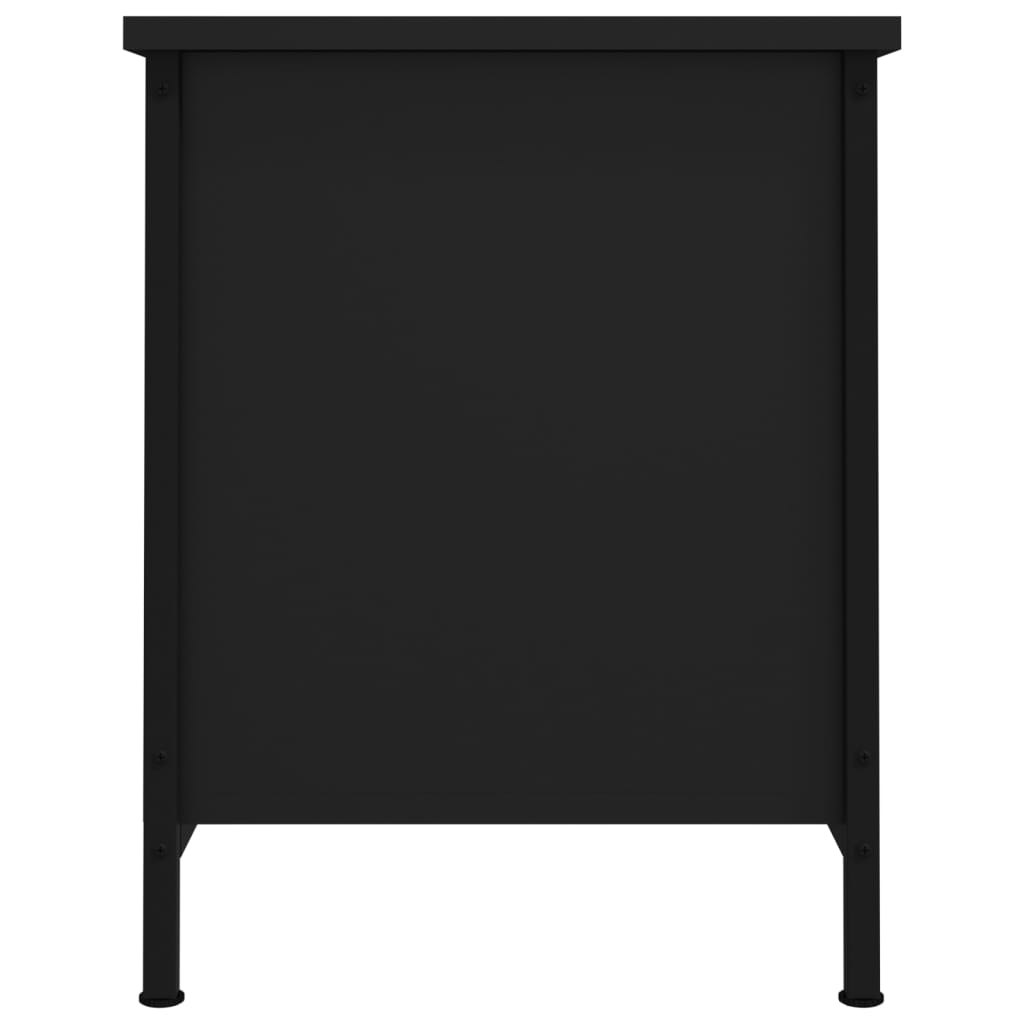 vidaXL Mobile Porta TV con Ante Nero 60x35x45 cm in Legno Multistrato