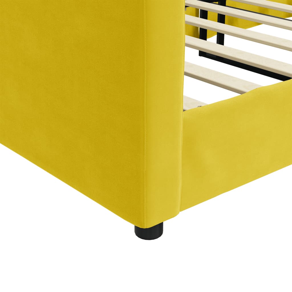 vidaXL Letto da Giorno Giallo 80x200 cm in Velluto