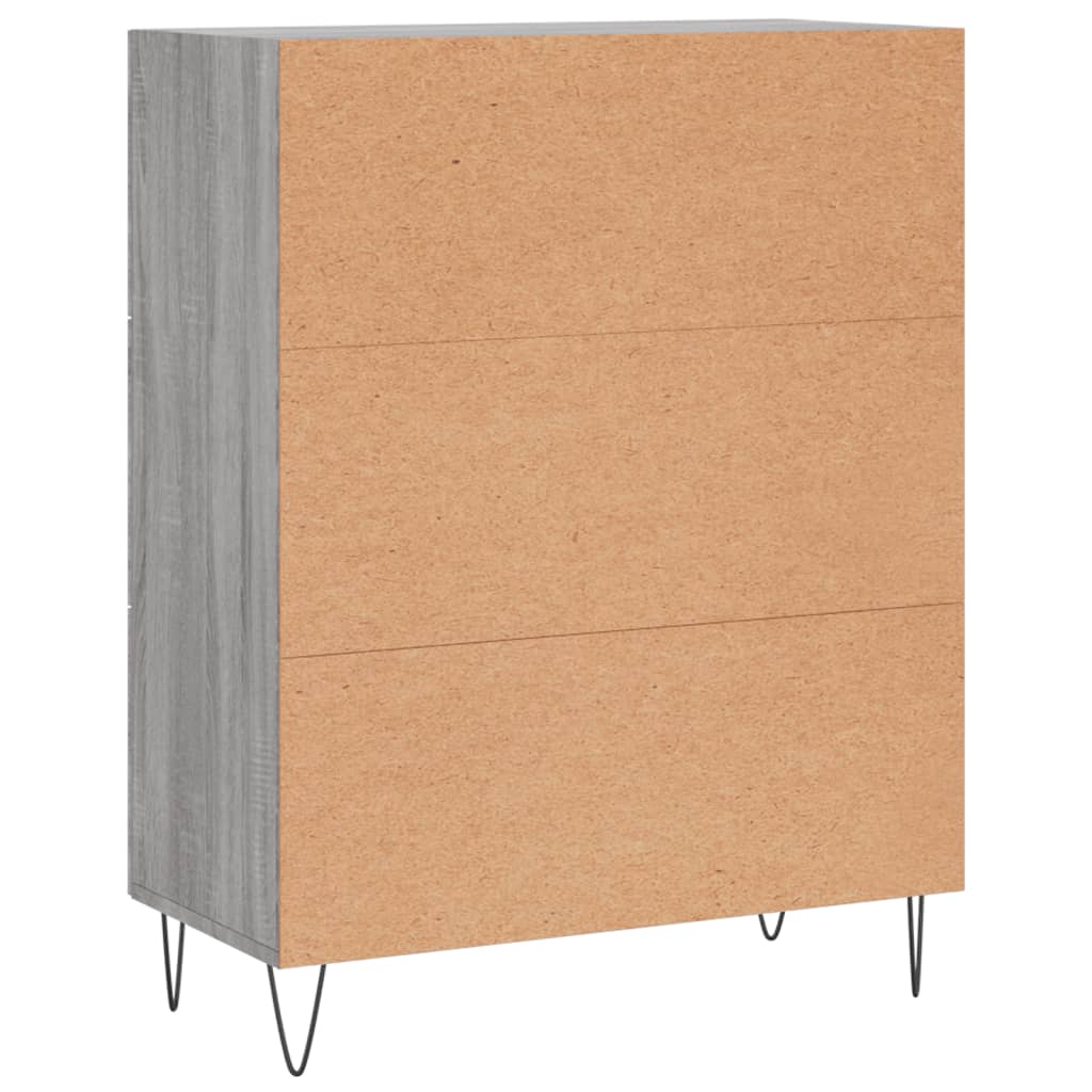 vidaXL Credenza Grigio Sonoma 69,5x34x90 cm in Legno Multistrato