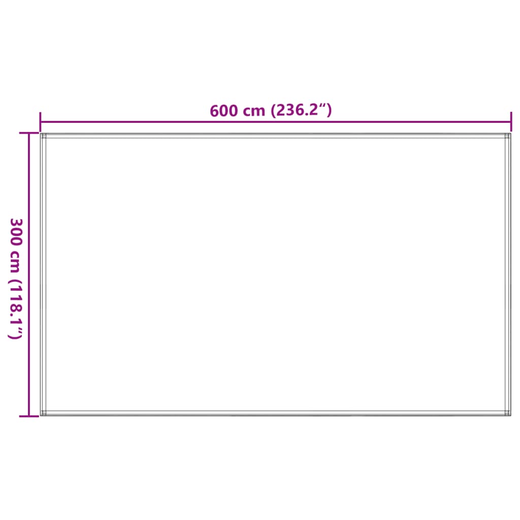 vidaXL Tappeto da Tenda Verde Chiaro 300x600 cm HDPE