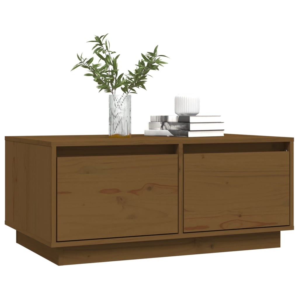 vidaXL Tavolino da Salotto ambra 80x50x35 cm Legno Massello di Pino