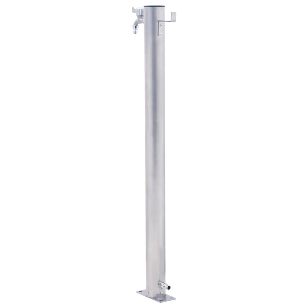 vidaXL Colonna d'Acqua da Giardino 80 cm Acciaio Inox Rotonda