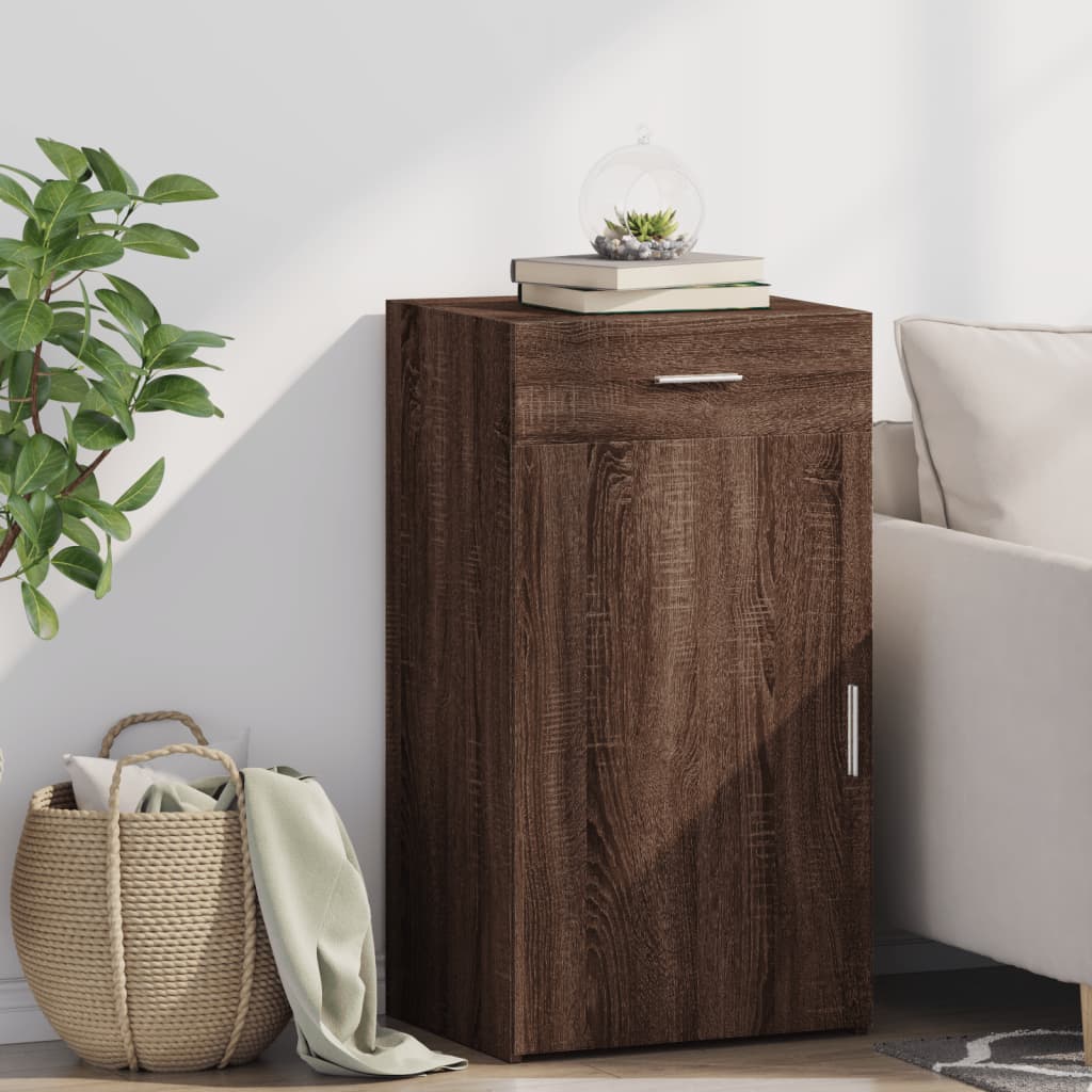 vidaXL Credenza Rovere Marrone 50x42,5x93 cm in Legno Multistrato