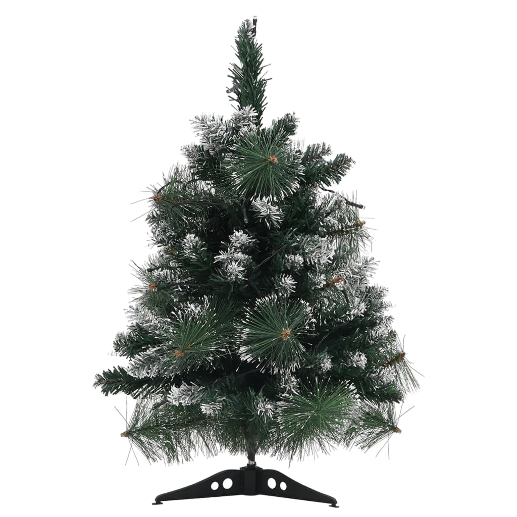 vidaXL Albero di Natale Preilluminato con Palline Verde 60 cm