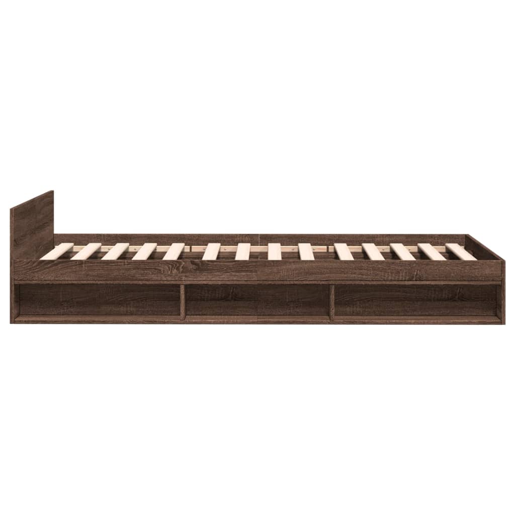 vidaXL Giroletto Cassetto Rovere Marrone 75x190 cm Legno Multistrato