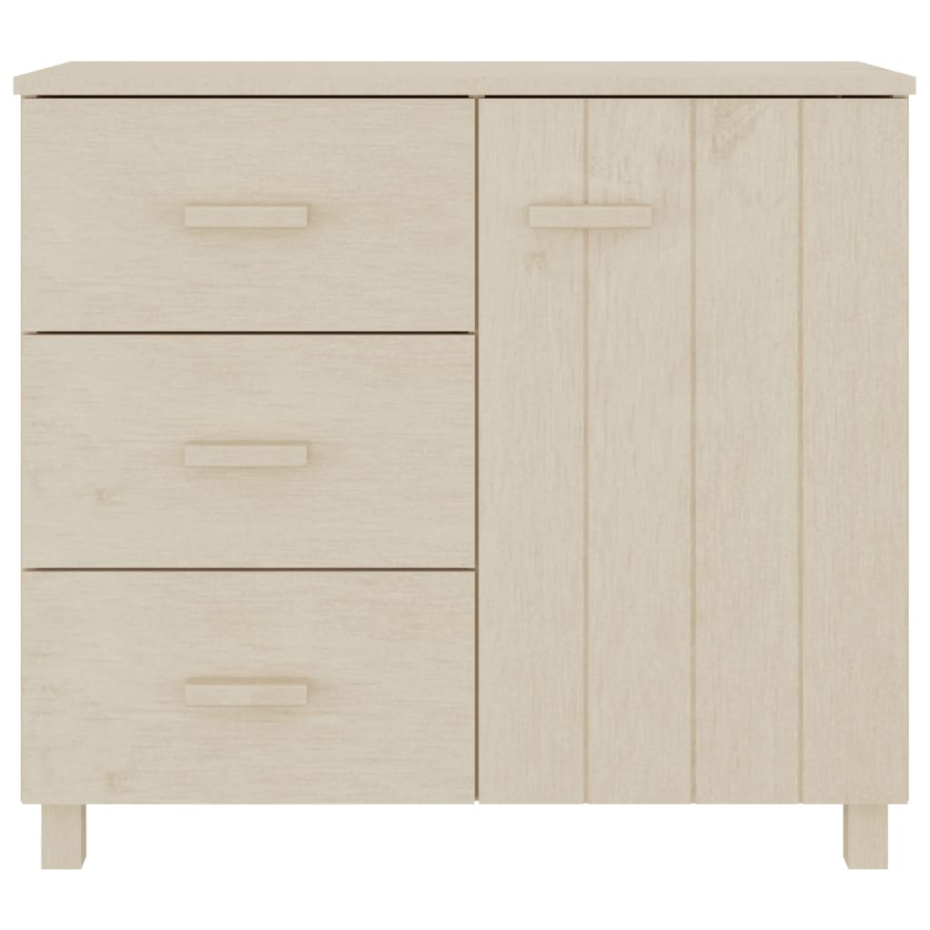 vidaXL Credenza HAMAR ambra 90x40x80 cm in Legno Massello di Pino