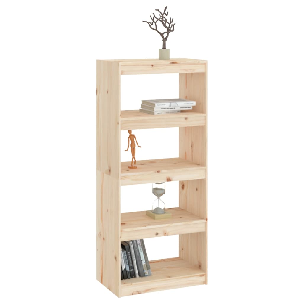 vidaXL Libreria/Divisorio 60x30x135,5 cm in Legno Massello di Pino