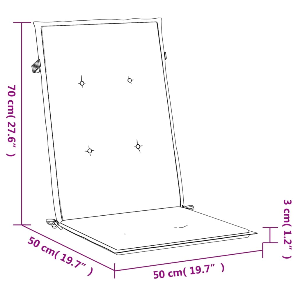 vidaXL Cuscini per Sedie 2 pz Blu 120x50x3 cm in Tessuto