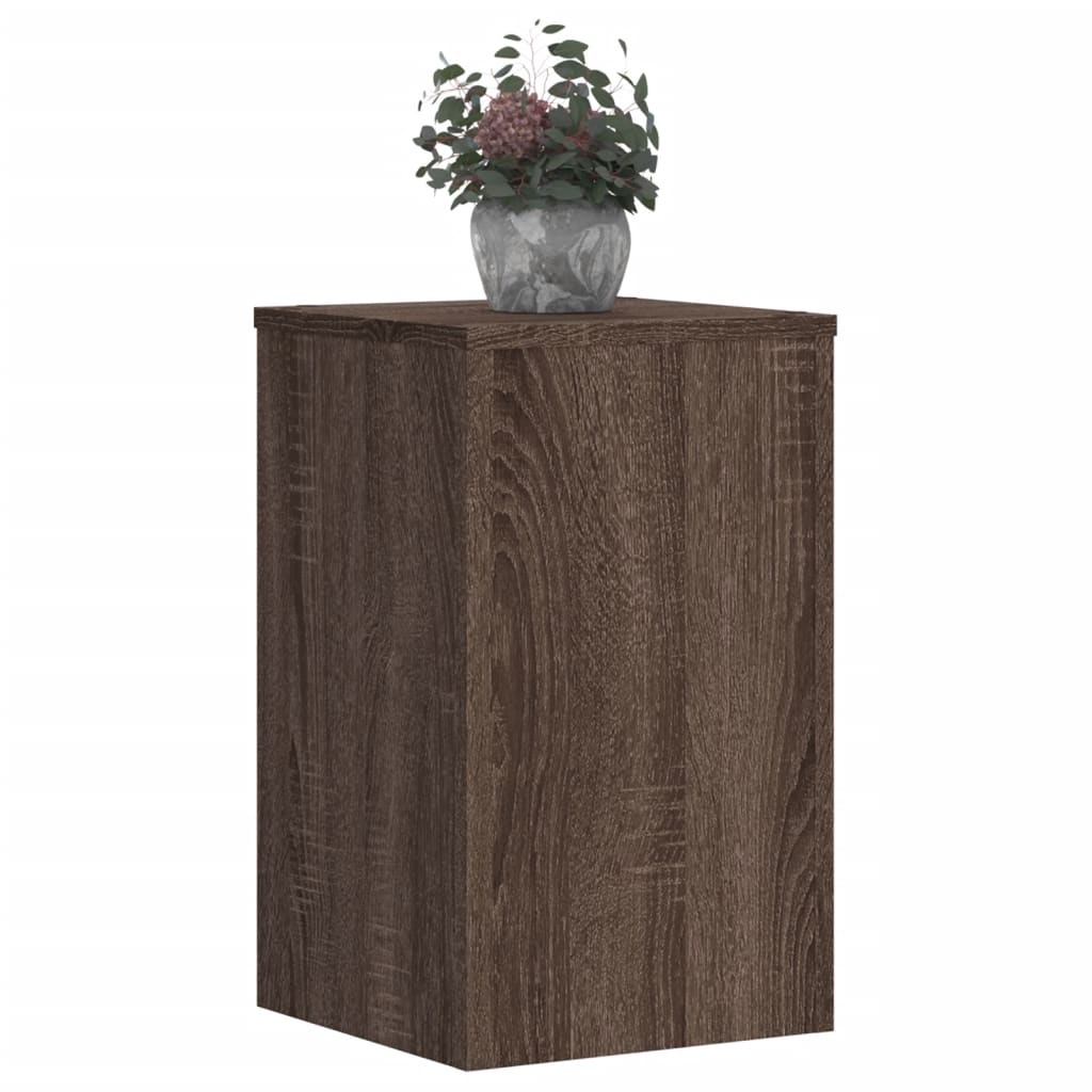 vidaXL Supporti per Piante 2 pz Marrone 30x30x50 cm Legno Multistrato