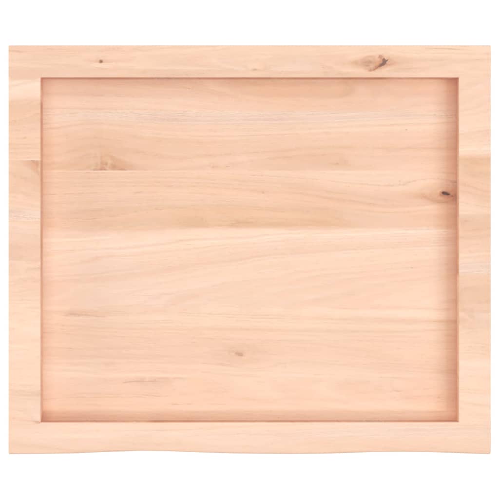 vidaXL Piano Bagno 60x50x(2-4) cm in Legno Massello Non Trattato