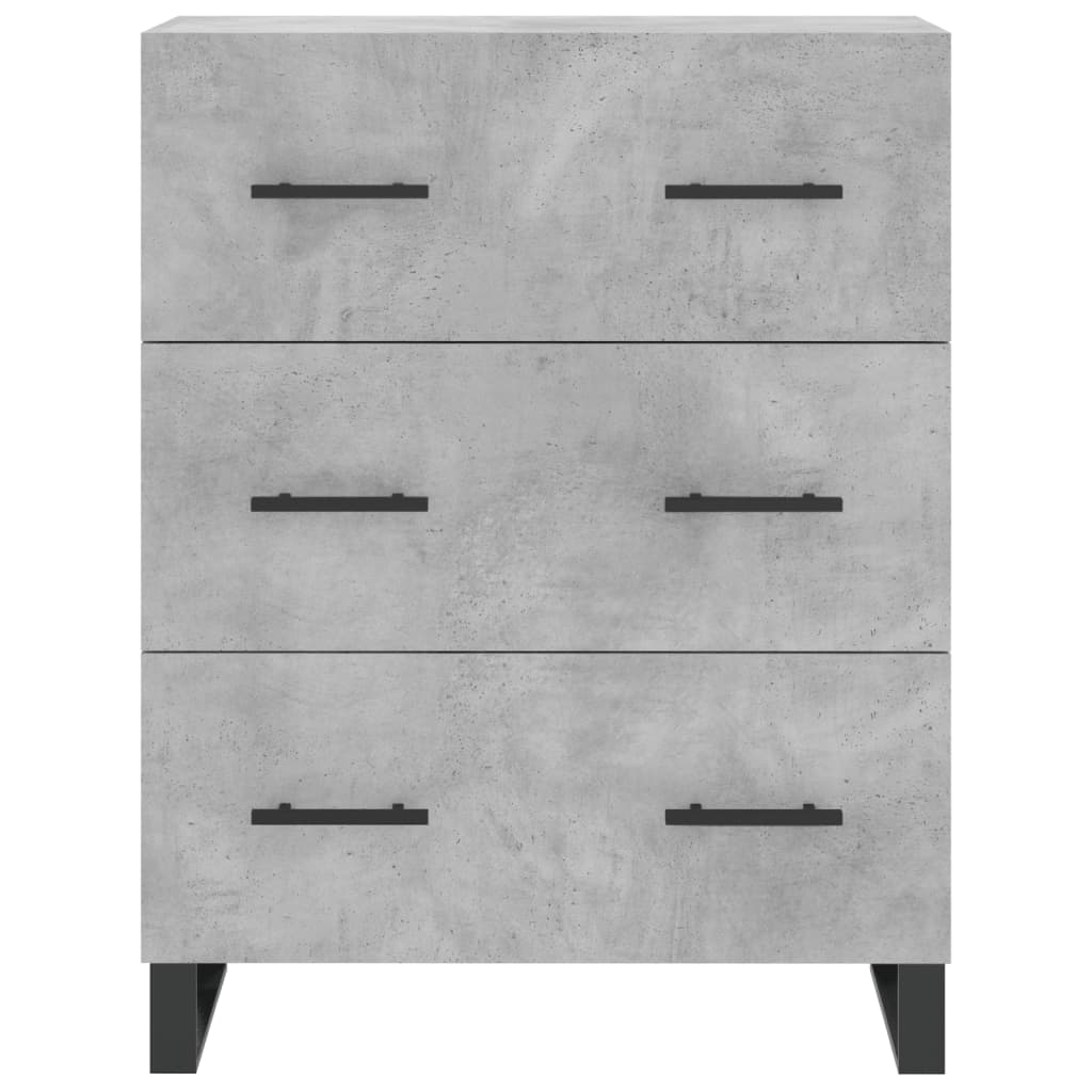 vidaXL Credenza Grigio Cemento 69,5x34x90 cm in Legno Multistrato