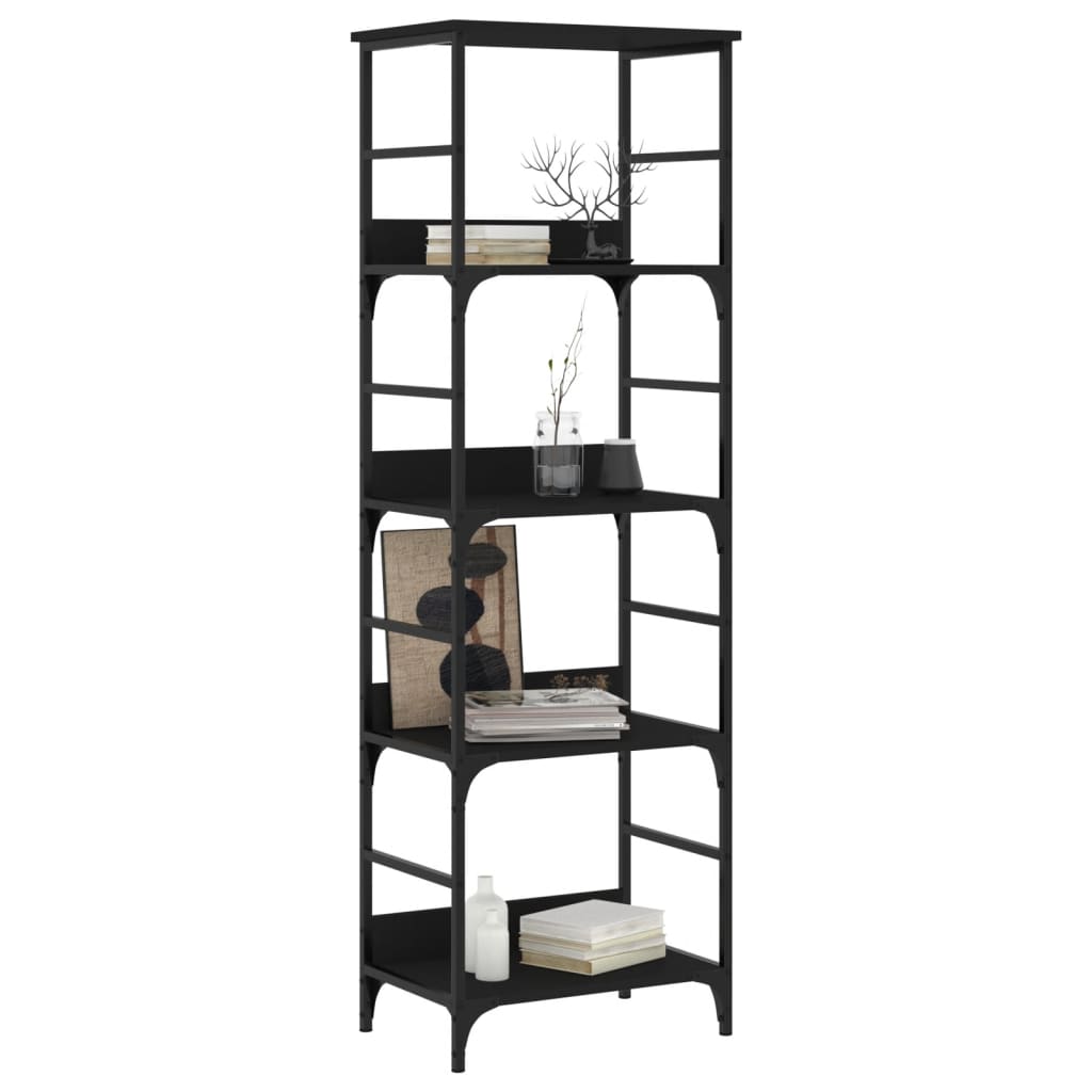 vidaXL Libreria Nera 50x33x153 cm in Legno Multistrato