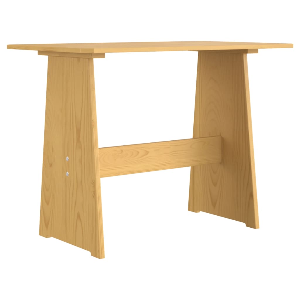 vidaXL Set da Pranzo 3pz REINE Marrone ambra in Legno Massello di Pino