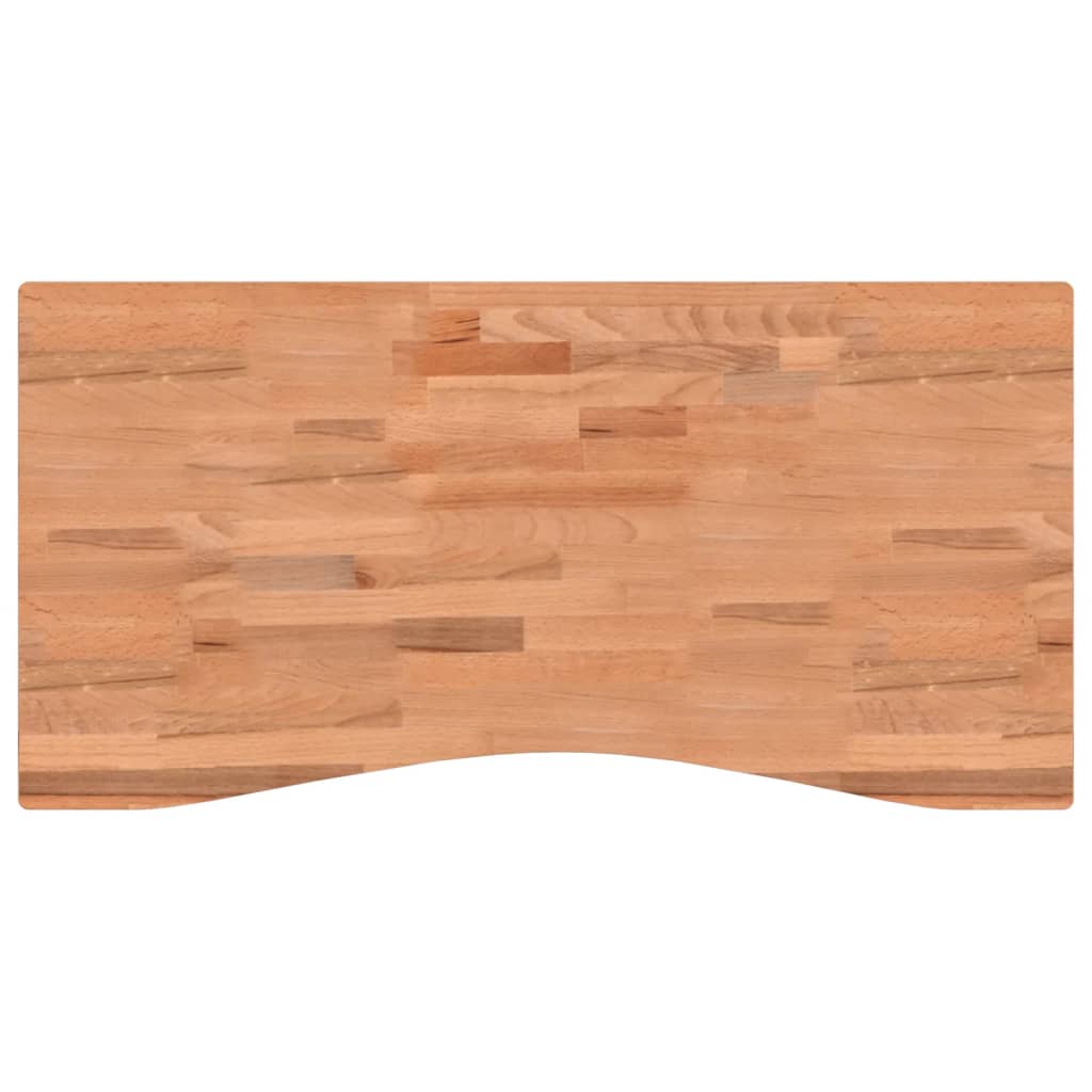 vidaXL Piano per Scrivania 100x(45-50)x2,5 cm Legno Massello di Faggio