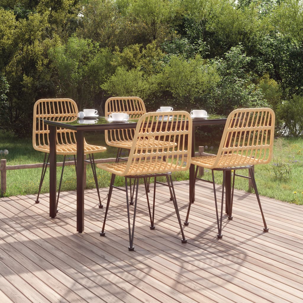 vidaXL Set da Pranzo da Giardino 5 pz in Polyrattan