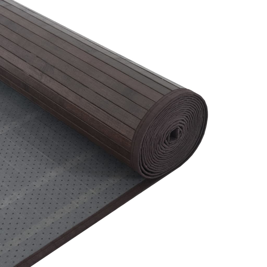 vidaXL Tappeto Rettangolare Marrone Scuro 70x200 cm in Bambù