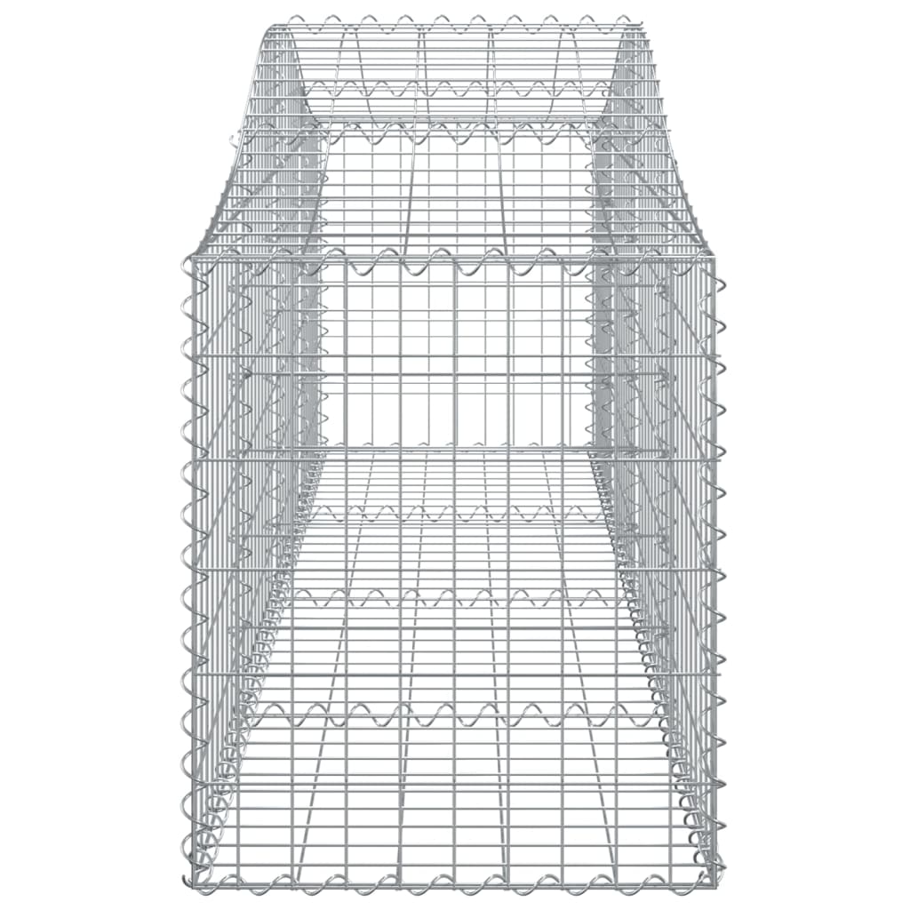 vidaXL Cesti Gabbioni ad Arco 14 pz 200x50x60/80 cm Ferro Zincato