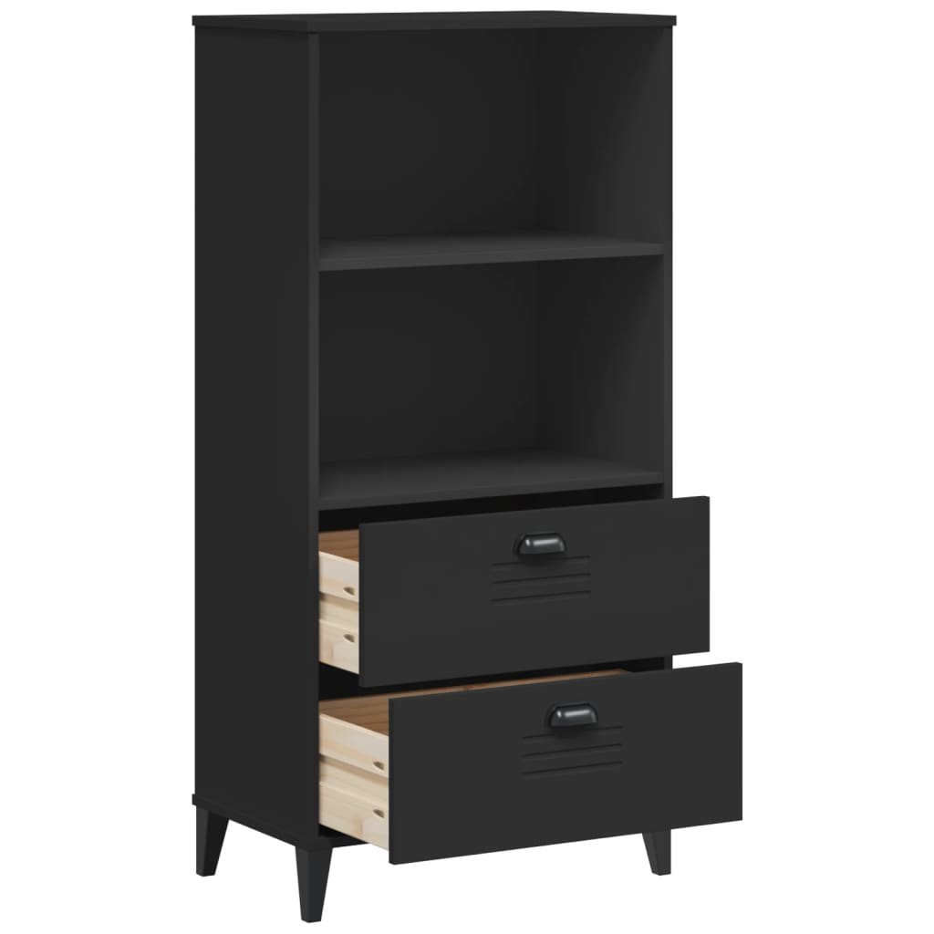 vidaXL Libreria VIKEN Nera 60x35x123 cm in Legno Multistrato