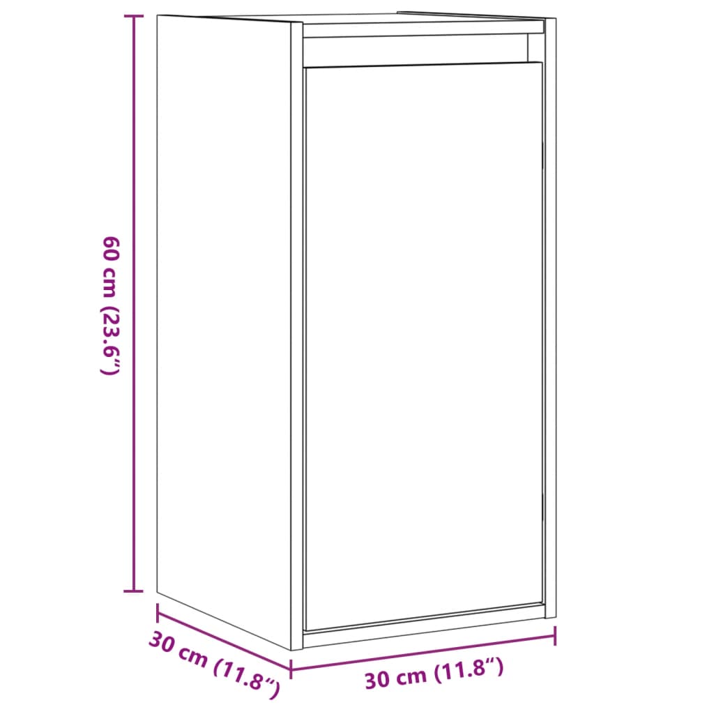 vidaXL Pensili 2 pz Marrone ambra 80x30x35cm in Legno Massello di Pino