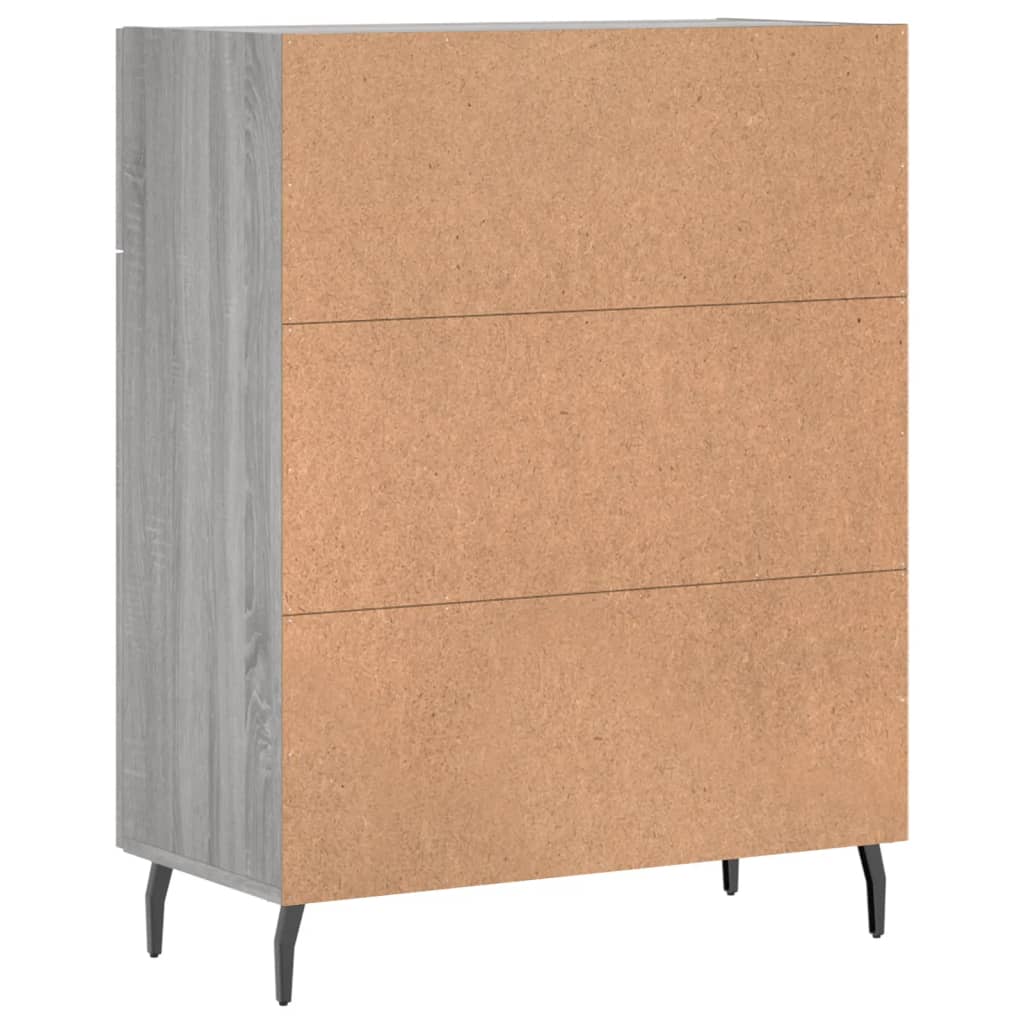 vidaXL Credenza Grigio Sonoma 69,5x34x90 cm in Legno Multistrato