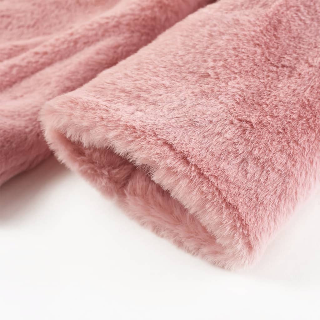 Cappotto per Bambini in Pelliccia Sintetica Rosa 140