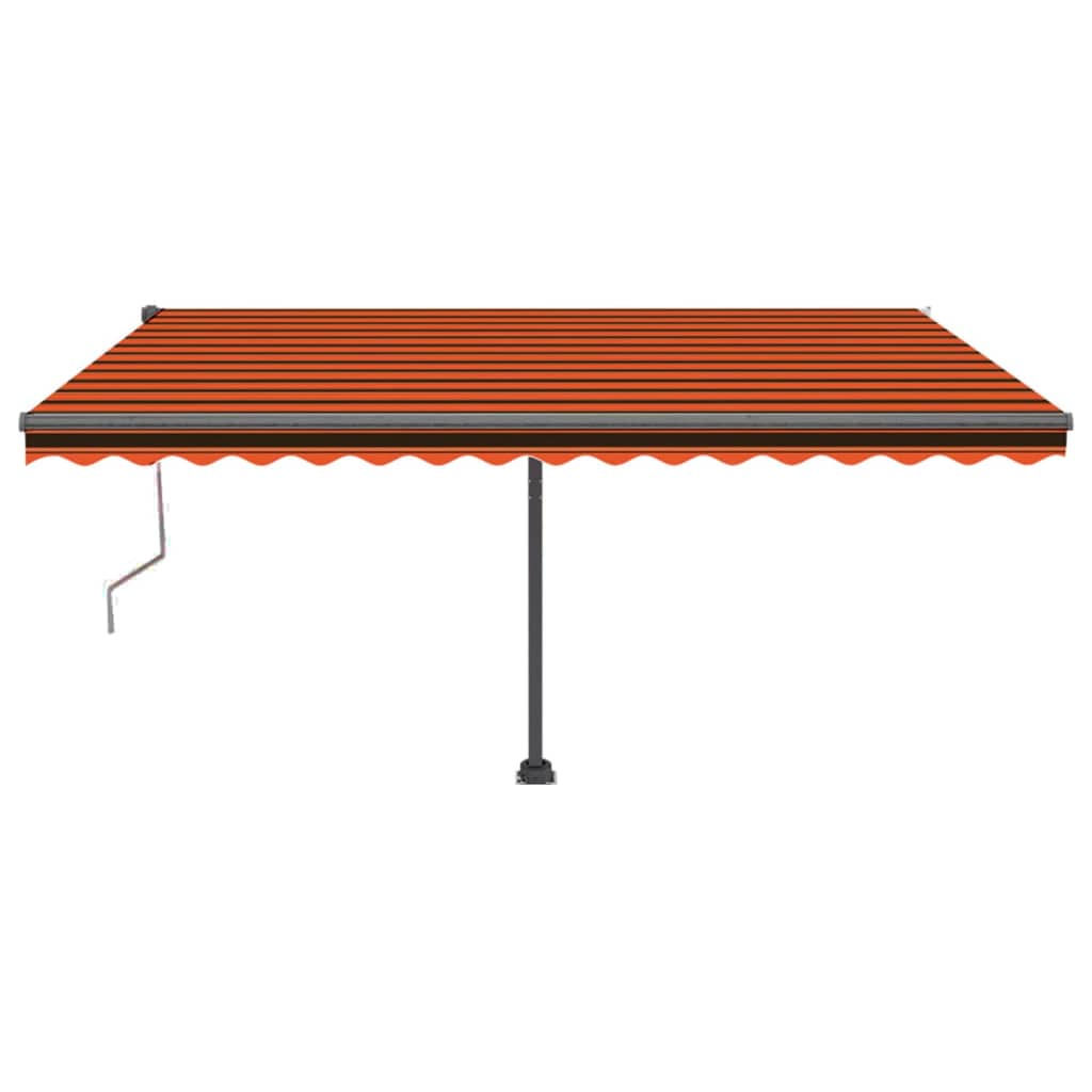 vidaXL Tenda Automatica Sensore Vento e LED 400x350 cm Arancio Marrone