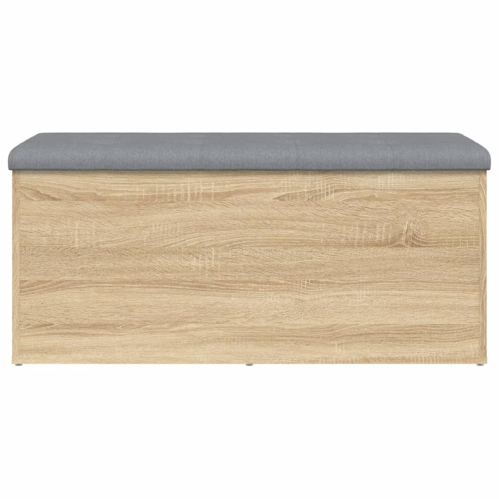 vidaXL Panca Portaoggetti Rovere Sonoma 102x42x45 cm Legno Multistrato