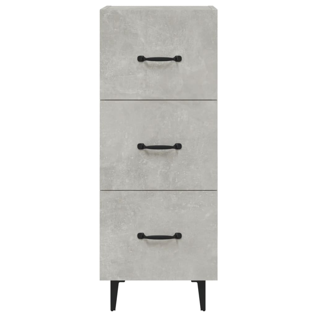 vidaXL Credenza Grigio Cemento 34,5x34x90 cm in Legno Multistrato