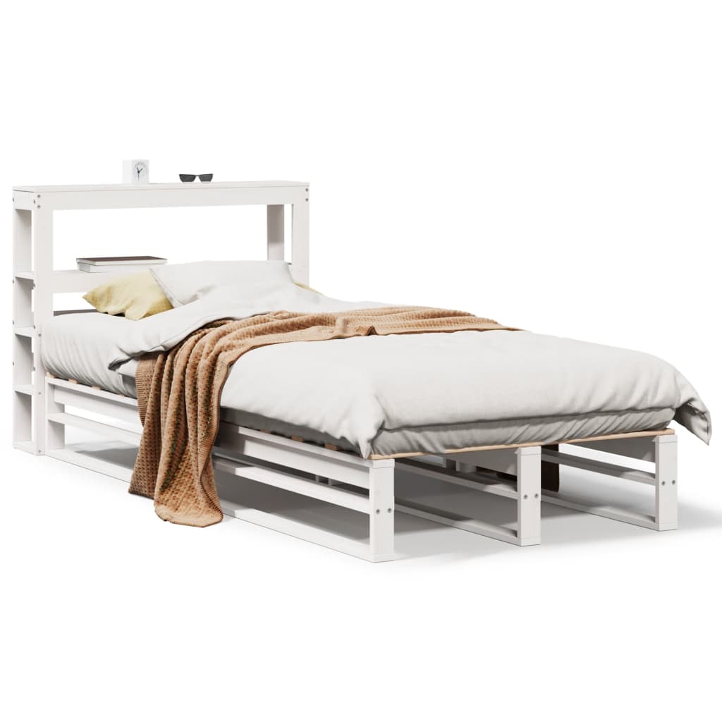 vidaXL Letto senza Materasso Bianco 90x200 cm Legno Massello di Pino