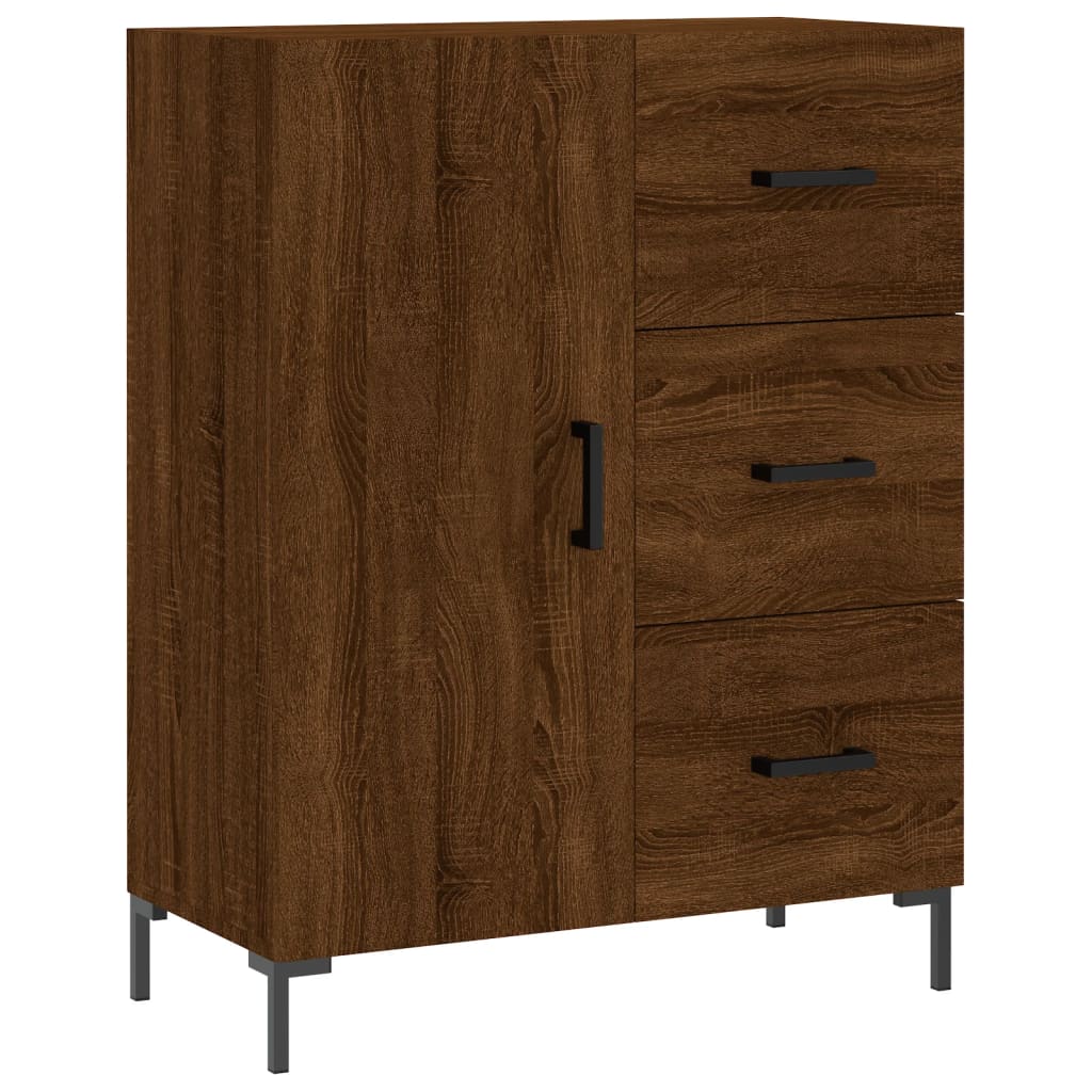 vidaXL Credenza Rovere Marrone 69,5x34x90 cm in Legno Multistrato