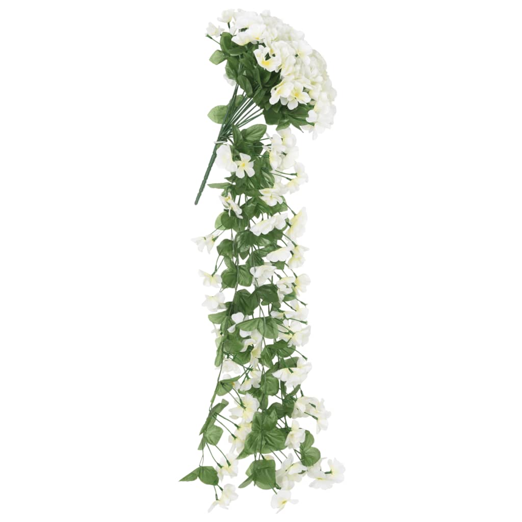 vidaXL Ghirlande Fiori Artificiali Natale 3 pz Bianco 85 cm