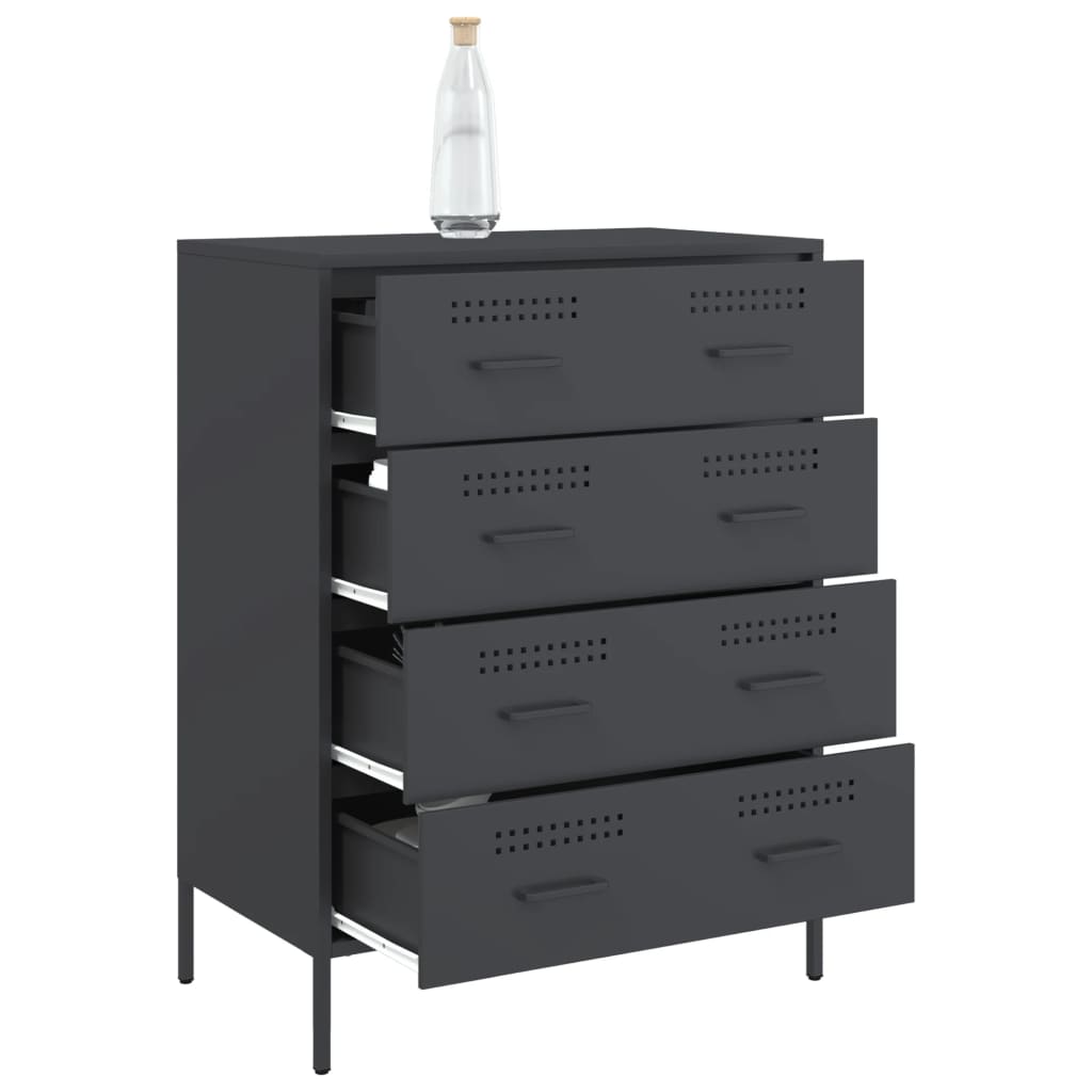 vidaXL Credenza Antracite 68x39x89 cm in Acciaio