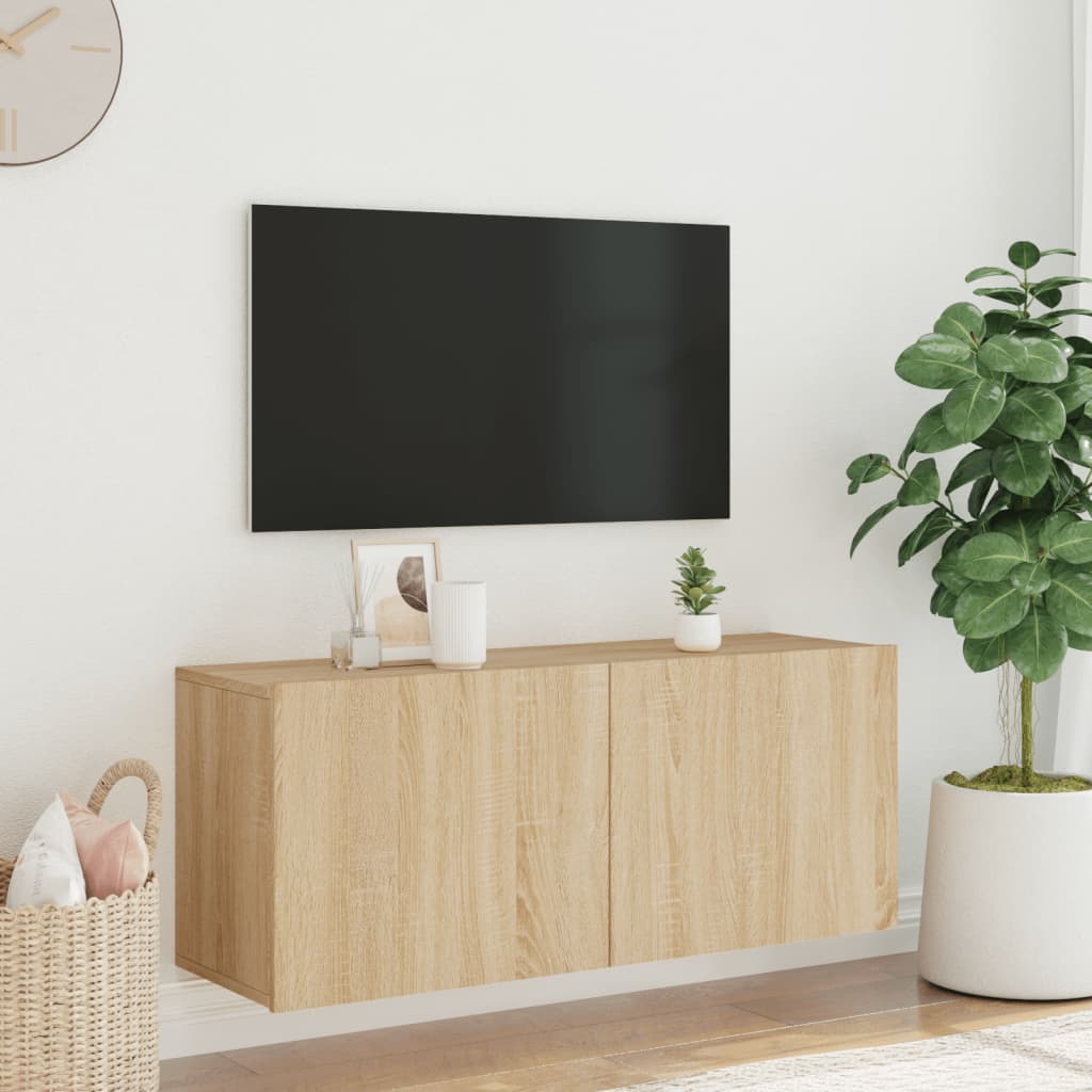 vidaXL Mobile TV a Parete Rovere Sonoma 100x30x41 cm