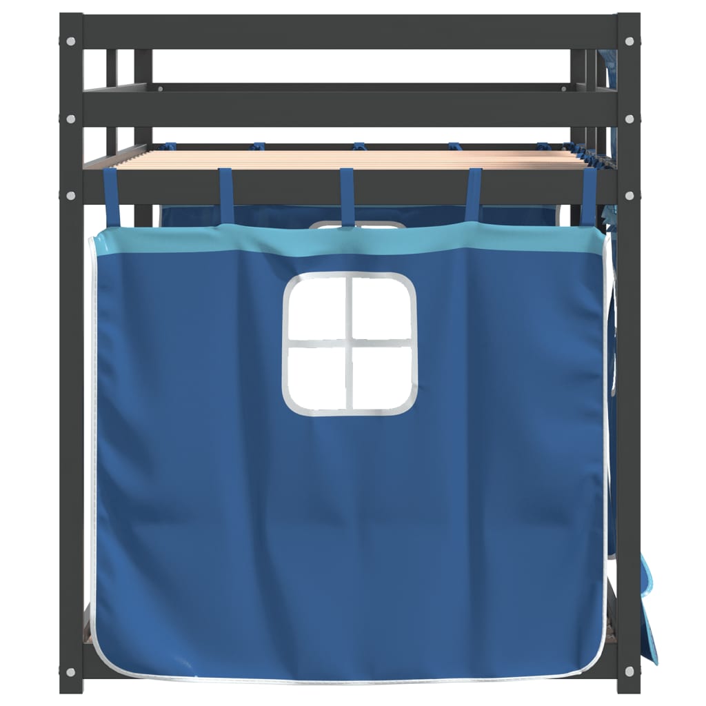 vidaXL Letto a Castello senza Materasso Blu 90x190cm Massello Pino